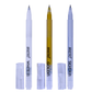 BRUSTRO Assorted Gel Pen (White , Gold and Silver)|1mm Metal Tip - Set of 3,Opaque and Viscous Ink|Ideal For Drawing,Writing,Highlighting,Doodling,Scrapbooking,Mandala Art,Illustration