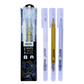 Brustro Wiro Bound Black Sketchbook, 200 GSM, 40 Sheets, 6x6 Inches With Assorted Gel Pen, Set of 3, 1mm Metal Tip (White, Gold and Silver), Opaque Viscous Ink| Ideal for Drawing, Sketching, Colouring