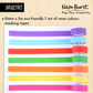 BRUSTRO Neon Burst Washi Tapes | Set of 7 | 15 mm x 5 mtrs | Low Tack Adhesive, Ideal for Scrapbooking, Planners, Card/Gift Wrapping, DIY, Home Decor, Art & Craft Supplies