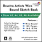 Brustro Artists Small Wiro Bound Sketch Book, A6 Size, 120 Pages, 160 GSM