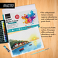 BRUSTRO Artists Watercolour Paper | 300 GSM, A4, 25% Cotton, Cold Pressed | Pack of 12 Sheets
