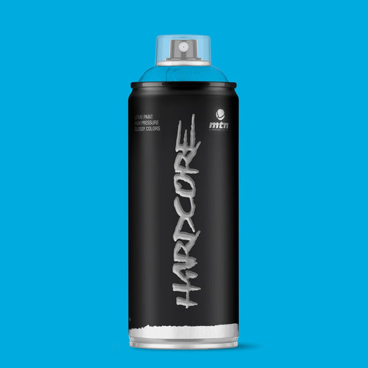 MTN Hardcore High Pressure Spray Paints |DIY, Quick Drying with gloss finish for most surfaces like Porous, Non-porous, Metal, Wood, and Walls - 400ml Light Blue