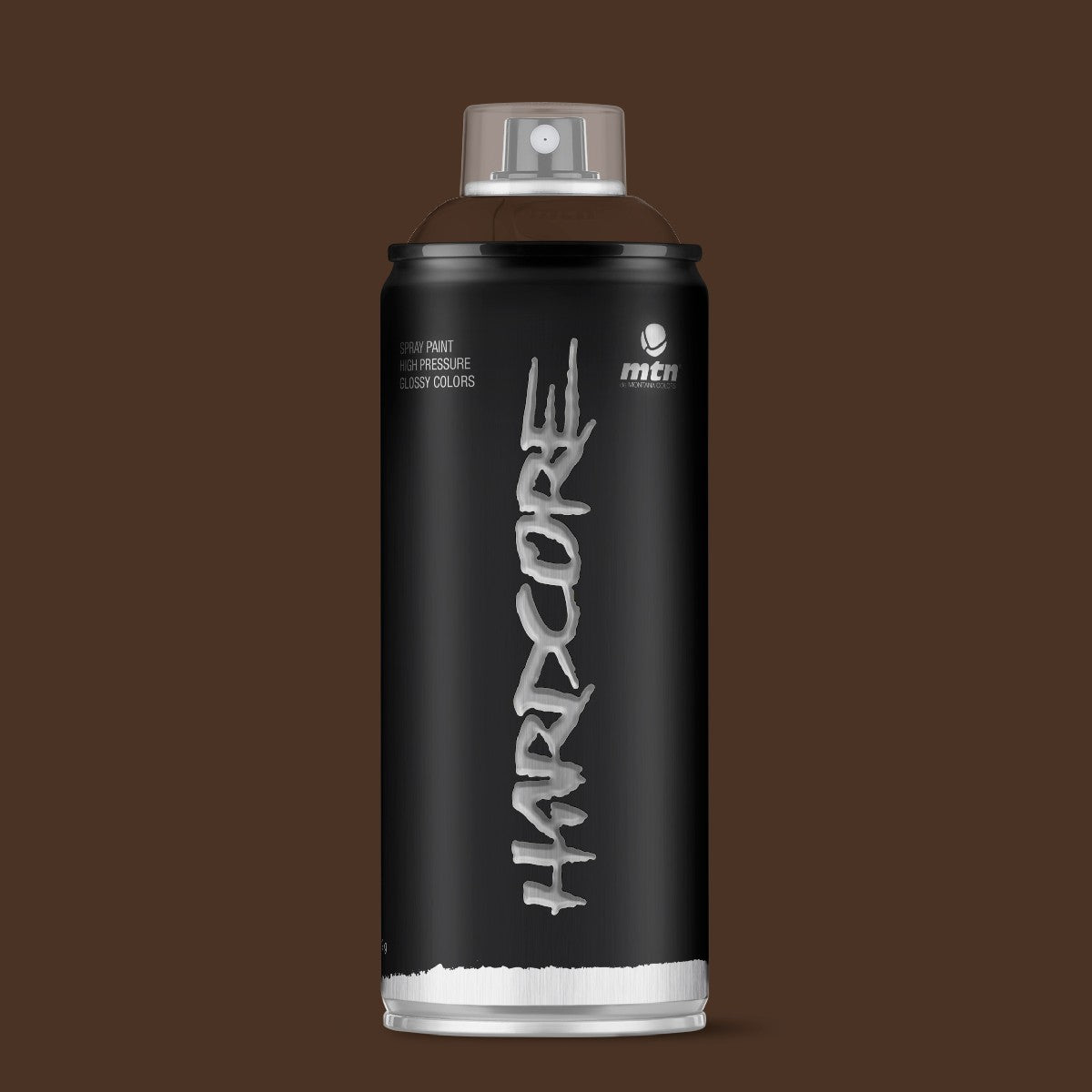 MTN Hardcore High Pressure Spray Paints |DIY, Quick Drying with gloss finish for most surfaces like Porous, Non-porous, Metal, Wood, and Walls - 400ml Chocolate Brown