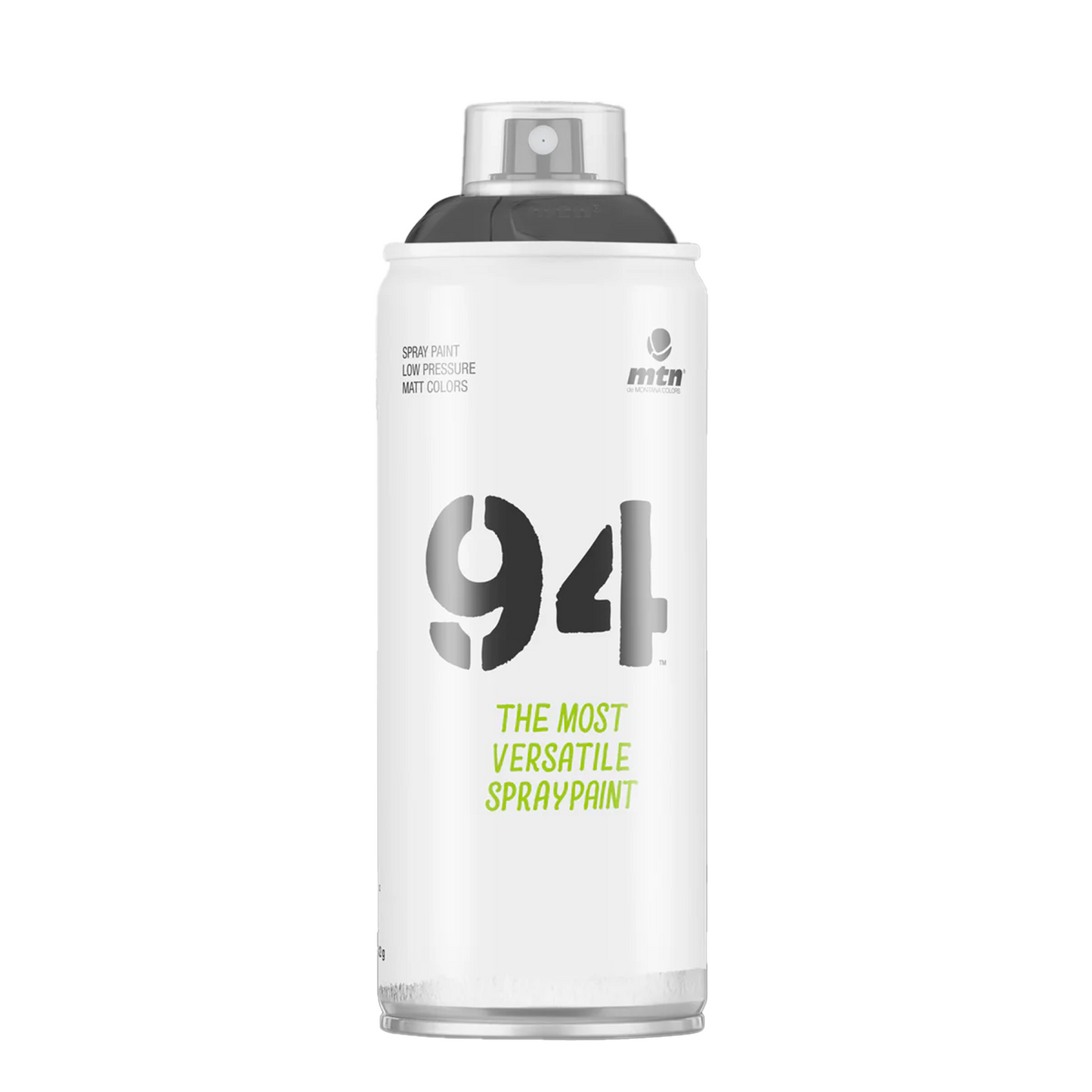 MTN 94 Low Pressure Spray Paints | DIY, Quick Drying, Matt finish, Porous, Non-porous, Metal, Wood, and Walls - 400ml - Montana   (Grey) Black Shade