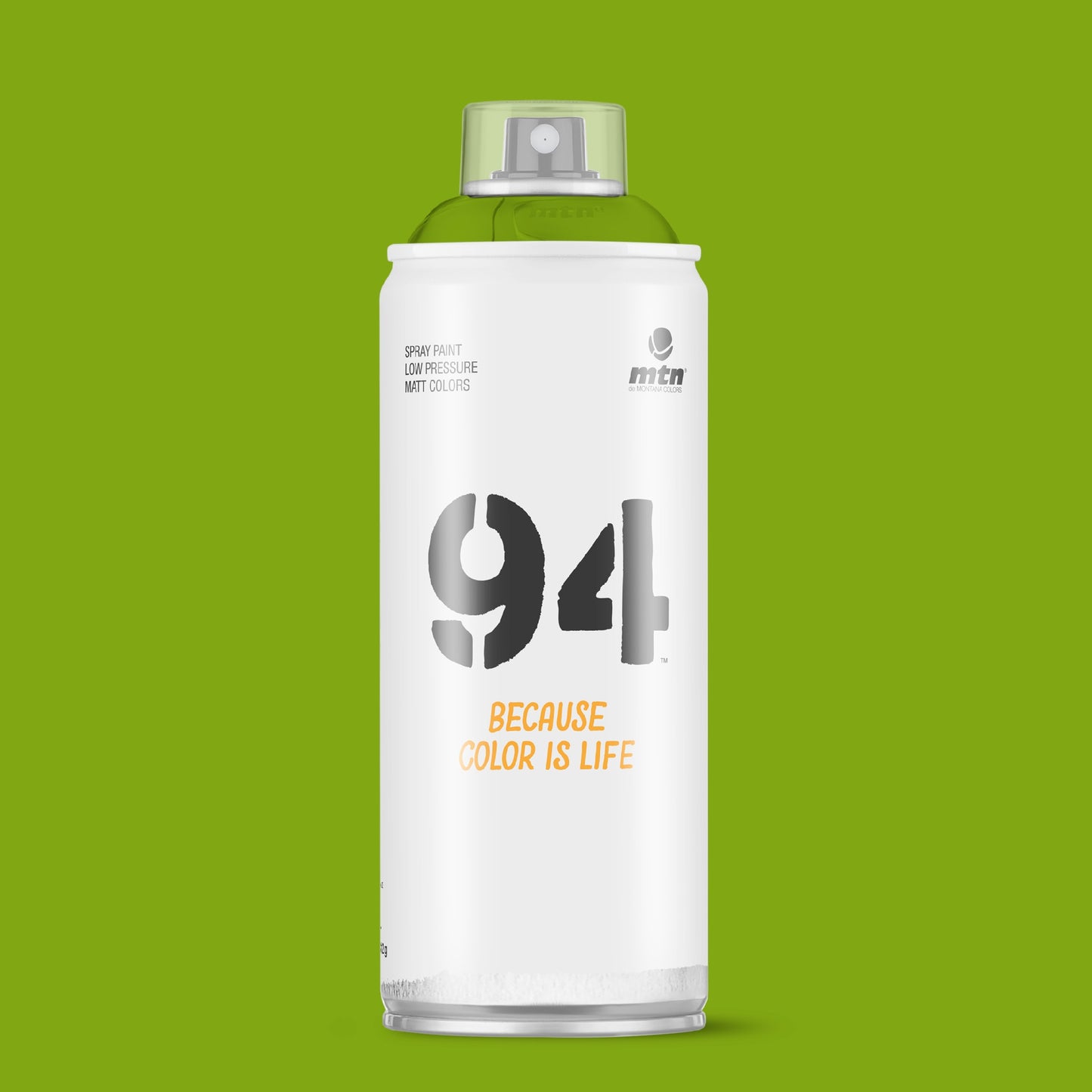 MTN 94 Low Pressure Spray Paints | DIY, Quick Drying, Matt finish, Porous, Non-porous, Metal, Wood, and Walls - 400ml - Neon Green Shade