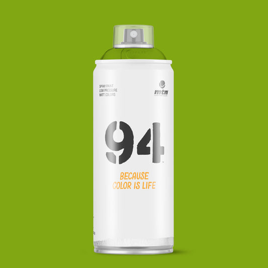 MTN 94 Low Pressure Spray Paints | DIY, Quick Drying, Matt finish, Porous, Non-porous, Metal, Wood, and Walls - 400ml - Neon Green Shade