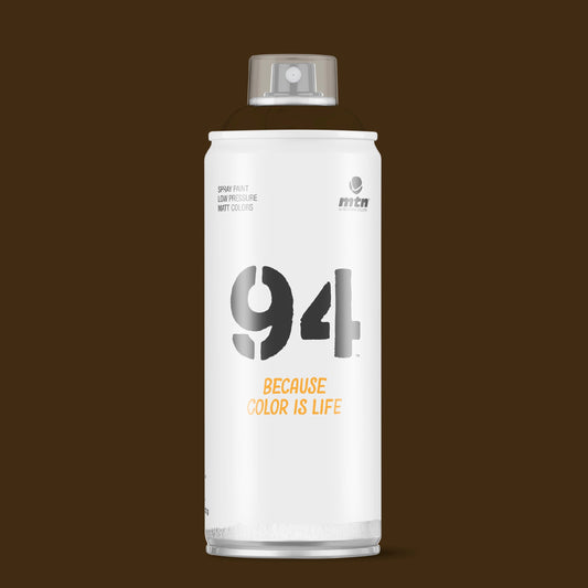 MTN 94 Low Pressure Spray Paints | DIY, Quick Drying, Matt finish, Porous, Non-porous, Metal, Wood, and Walls - 400ml - Gondola Brown Shade