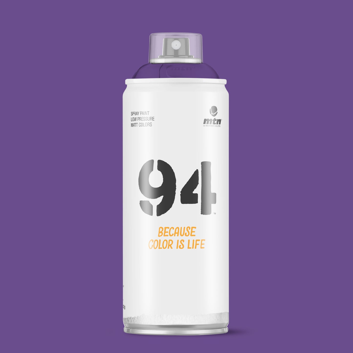 MTN 94 Low Pressure Spray Paints | DIY, Quick Drying, Matt finish, Porous, Non-porous, Metal, Wood, and Walls - 400ml - Ultraviolet Shade