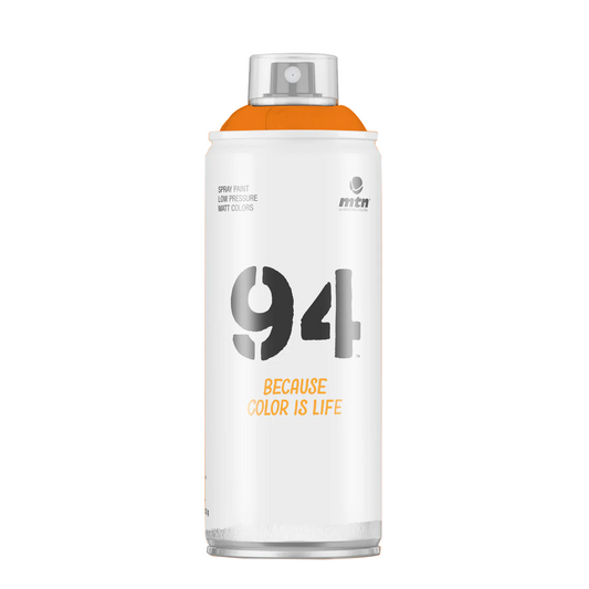 MTN 94 Low Pressure Spray Paints | DIY, Quick Drying, Matt finish, Porous, Non-porous, Metal, Wood, and Walls - 400ml - Mango Shade