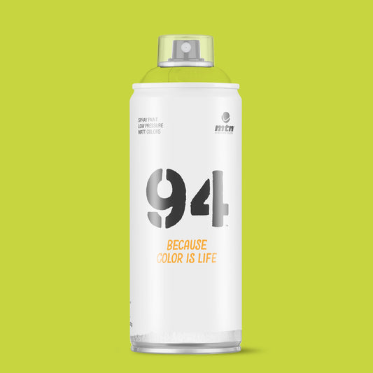 MTN 94 Low Pressure Spray Paints | DIY, Quick Drying, Matt finish, Porous, Non-porous, Metal, Wood, and Walls - 400ml - Laser Green Shade