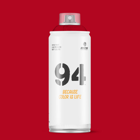 MTN 94 Low Pressure Spray Paints | DIY, Quick Drying, Matt finish, Porous, Non-porous, Metal, Wood, and Walls - 400ml - Vivid Red Shade