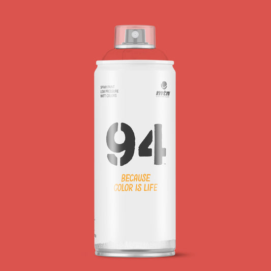 MTN 94 Low Pressure Spray Paints | DIY, Quick Drying, Matt finish, Porous, Non-porous, Metal, Wood, and Walls - 400ml - Fever Red Shade