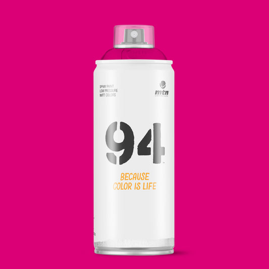 MTN 94 Low Pressure Spray Paints | DIY, Quick Drying, Matt finish, Porous, Non-porous, Metal, Wood, and Walls - 400ml - Magenta Shade