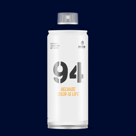 MTN 94 Low Pressure Spray Paints | DIY, Quick Drying, Matt finish, Porous, Non-porous, Metal, Wood, and Walls - 400ml - Navy Blue Shade