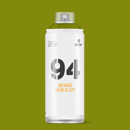 MTN 94 Low Pressure Spray Paints | DIY, Quick Drying, Matt finish, Porous, Non-porous, Metal, Wood, and Walls - 400ml - Krypton Green Shade