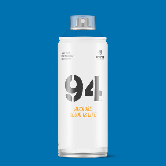 MTN 94 Low Pressure Spray Paints | DIY, Quick Drying, Matt finish, Porous, Non-porous, Metal, Wood, and Walls - 400ml - Europe Blue Shade