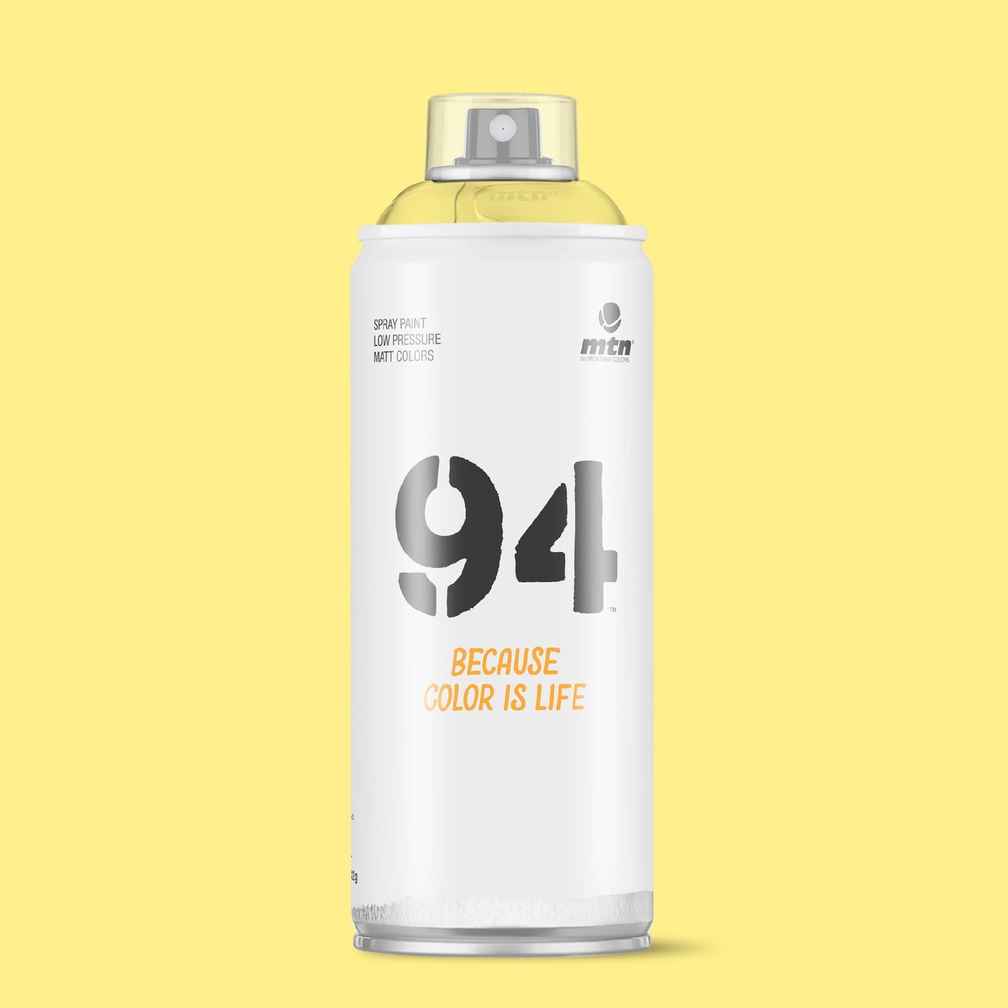 MTN 94 Low Pressure Spray Paints | DIY, Quick Drying, Matt finish, Porous, Non-porous, Metal, Wood, and Walls - 400ml - Party Yellow Shade