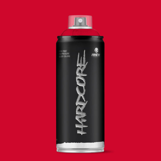 MTN Hardcore High Pressure Spray Paints |DIY, Quick Drying with gloss finish for most surfaces like Porous, Non-porous, Metal, Wood, and Walls - 400ml Madrid Red