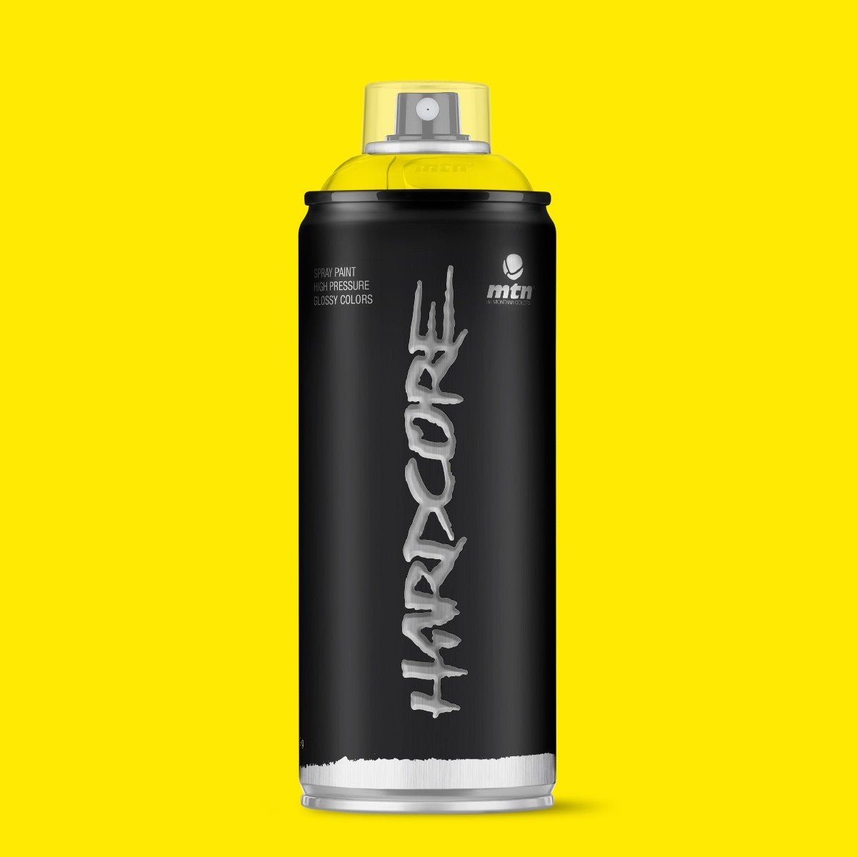 MTN Hardcore High Pressure Spray Paints |DIY, Quick Drying with gloss finish for most surfaces like Porous, Non-porous, Metal, Wood, and Walls - 400ml Light Yellow