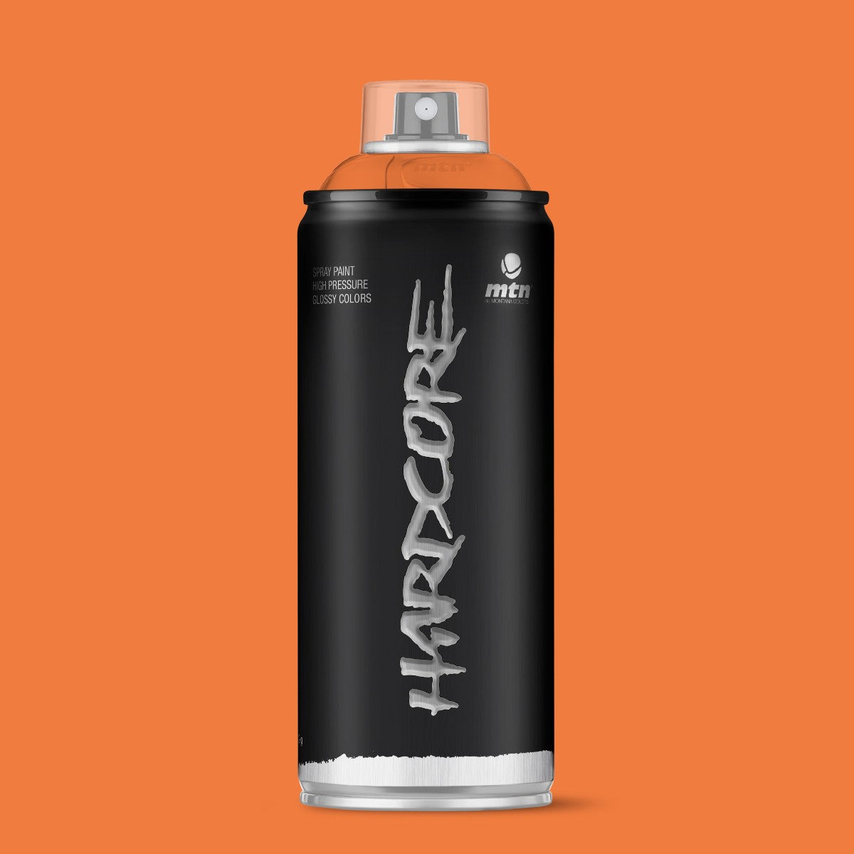 MTN Hardcore High Pressure Spray Paints |DIY, Quick Drying with gloss finish for most surfaces like Porous, Non-porous, Metal, Wood, and Walls - 400ml Pastel Orange