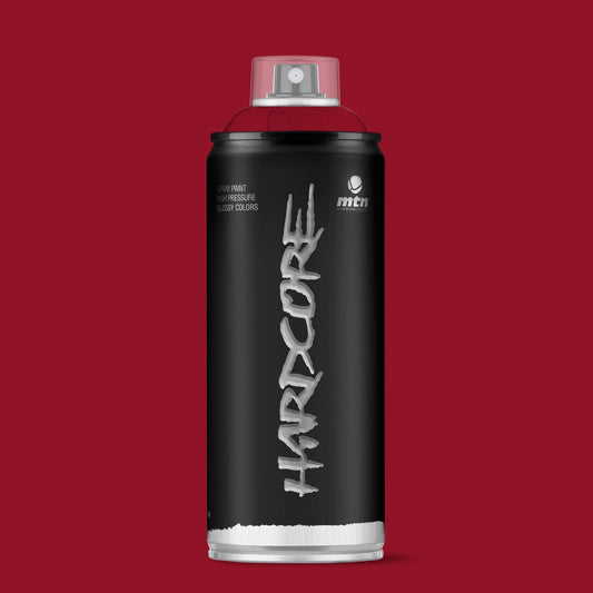 MTN Hardcore High Pressure Spray Paints |DIY, Quick Drying with gloss finish for most surfaces like Porous, Non-porous, Metal, Wood, and Walls - 400ml Bordeaux Red