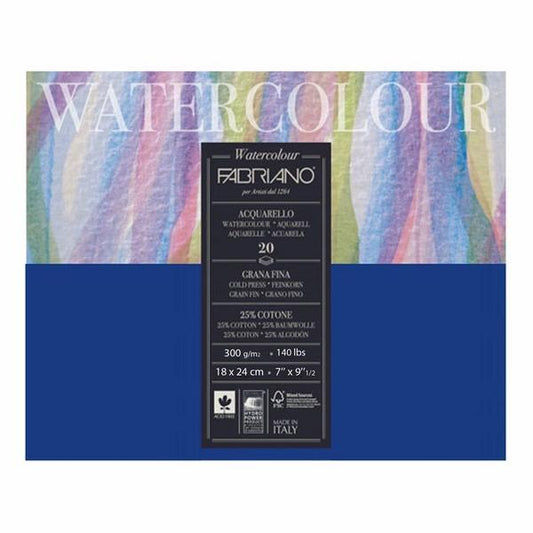 Fabriano Studio Watercolor Blocks CP 300 GSM 20 Sheets