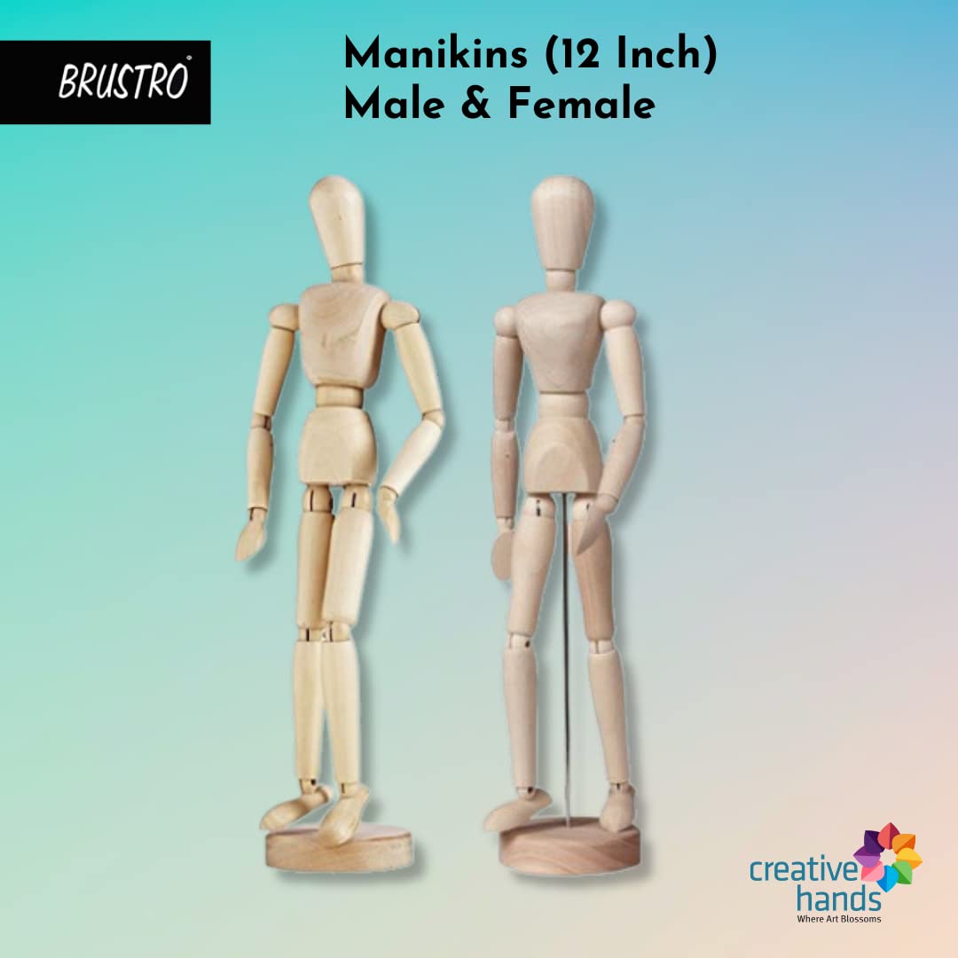 Manackins BRUSTRO Manikins (12 Inch Male & Female) – BrustroShop