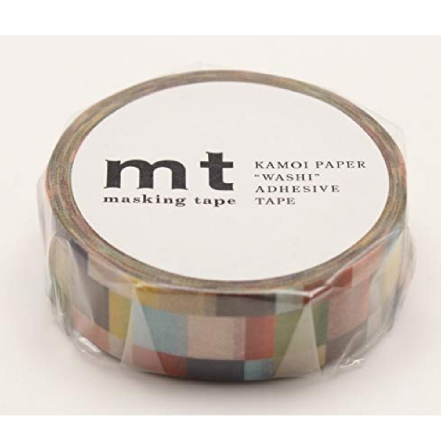 mt Washi Japanese Masking Tape Printed Designs , 15 mm x 10 mtrs Shade - Mosaic Greyish, ( Pack Of 1 )