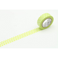 mt Washi Japanese Masking Tape Polka Dots , 15 mm x 10 mtrs Shade - Lime, ( Pack Of 1 )