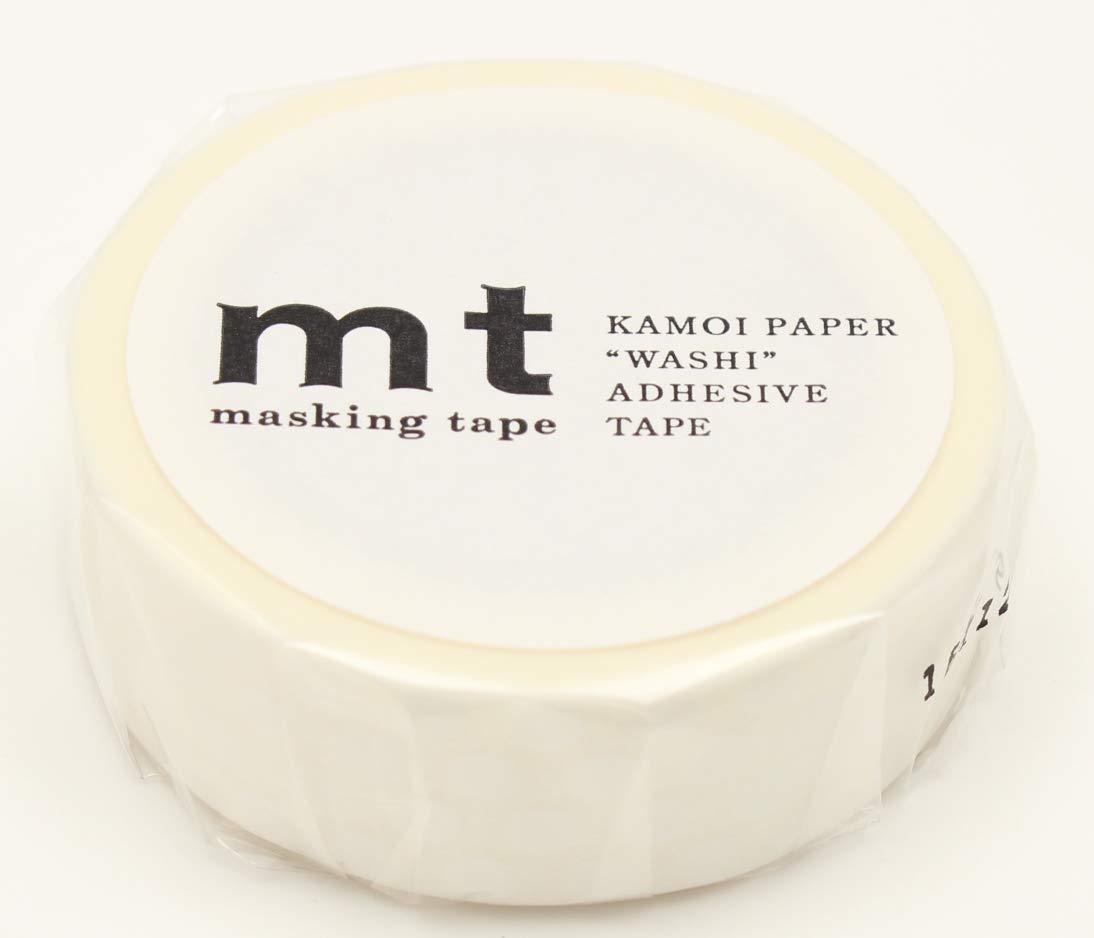 mt Washi Japanese Masking Tape Polka Dots , 15 mm x 10 mtrs Shade - White, ( Pack Of 1 )