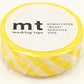 mt Washi Japanese Masking Tape Stripe , 15 mm x 10 mtrs Shade - Lemon, ( Pack Of 1 )