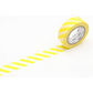 mt Washi Japanese Masking Tape Stripe , 15 mm x 10 mtrs Shade - Lemon, ( Pack Of 1 )