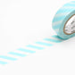 mt Washi Japanese Masking Tape Stripe , 15 mm x 10 mtrs Shade - Mint Blue, ( Pack Of 1 )