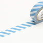 mt Washi Japanese Masking Tape Stripe , 15 mm x 10 mtrs Shade - Greyish Sky, ( Pack Of 1 )