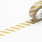 mt Washi Japanese Masking Tape Stripe , 15 mm x 10 mtrs Shade - Gold 2 , ( Pack Of 1 )