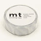 mt Washi Japanese Masking Tape Stripe , 15 mm x 10 mtrs Shade - Silver 2, ( Pack Of 1 )