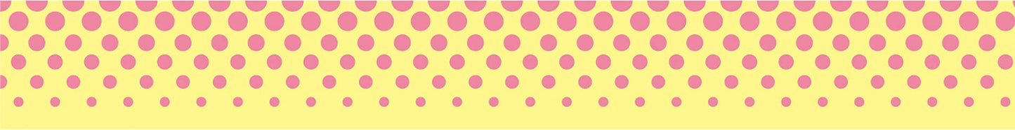 mt Washi Japanese Masking Tape , 15mm x 7 mtrs Shade - Pop Dot Yellow