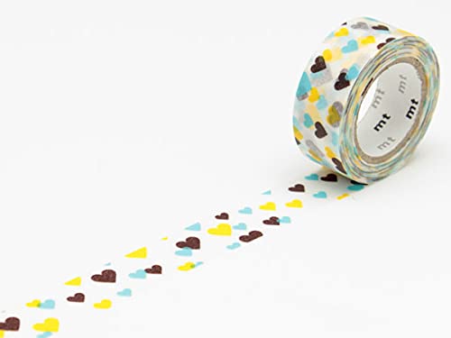 mt Washi Japanese Masking Tape Kids Series, Shade -Motif Heart,15 mm x 7mtrs, (Pack of 1)