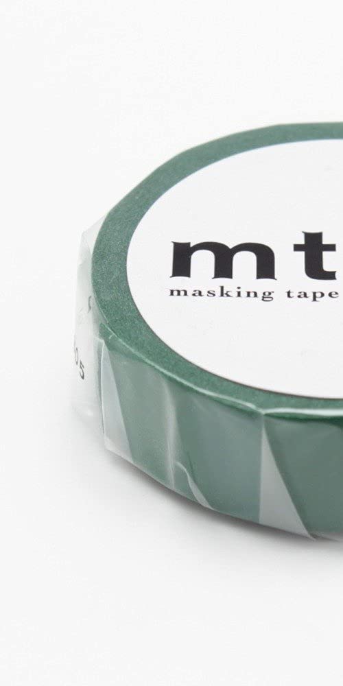 mt Washi Japanese Masking Tape Solid Colour , Shade - Peacock, 15 mm x 10 mtrs ( Pack Of 1 )