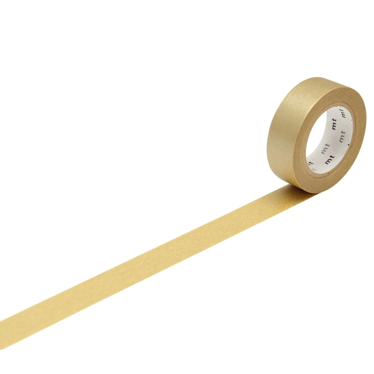 mt Washi Japanese Masking Tape Solid Colour , Shade - Gold, 15 mm x 10 mtrs ( Pack Of 1 )