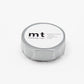 mt Washi Japanese Masking Tape Solid Colour , Shade - Silver, 15 mm x 10 mtrs ( Pack Of 1 )