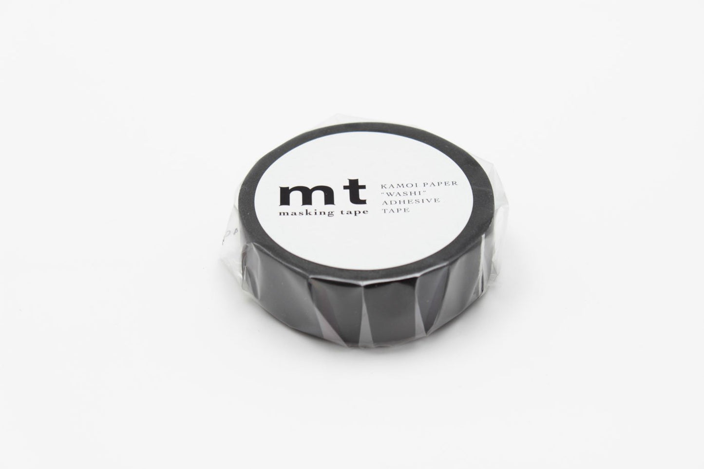 mt Washi Japanese Masking Tape Solid Colour , Shade - Matte Black, 15 mm x 10 mtrs ( Pack Of 1 )