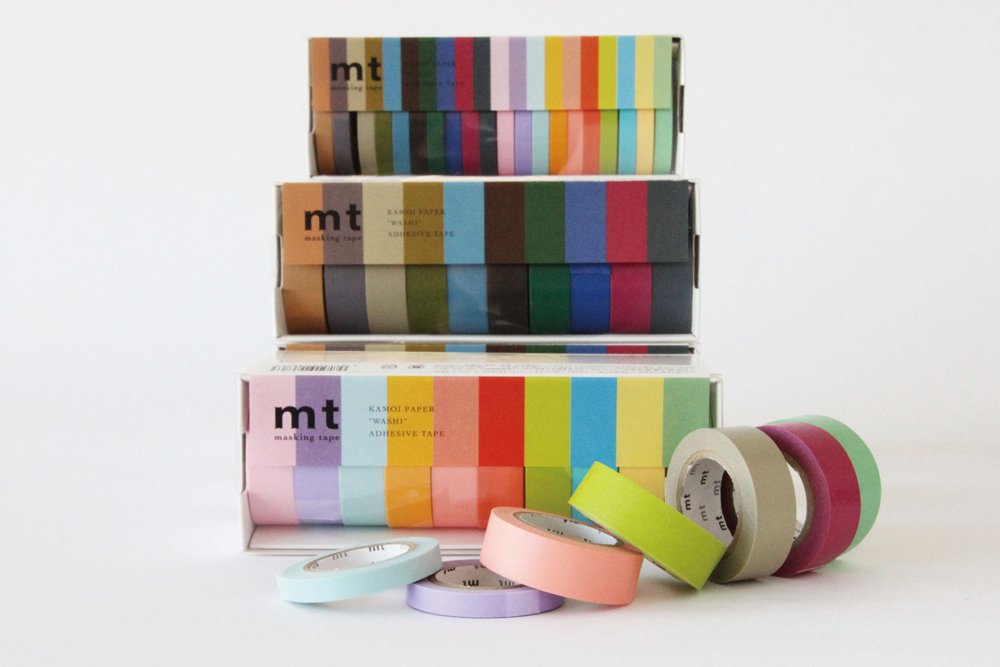 mt Washi Japanese Masking Tape, 7 mm x 10 mtrs Shade - Light & Dark, ( Pack Of 20 )