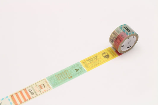 mt Washi Japanese Masking Tape Fab Series, Ticket, 20mm x 3 mtrs (Pack of 1)