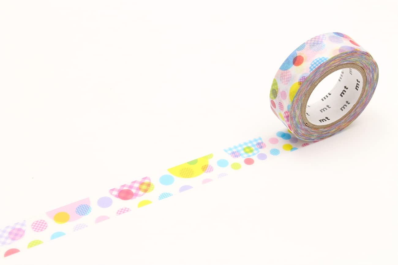 mt Washi Japanese Masking Tape EX Series, 15 mm x 10 mtrs Shade - Random Dot