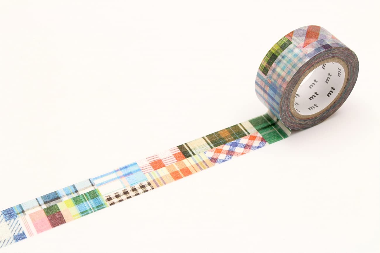 mt Washi Japanese Masking Tape EX Series, 20 mm x 10 mtrs Shade - Patchwork