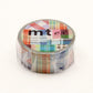 mt Washi Japanese Masking Tape EX Series, 20 mm x 10 mtrs Shade - Patchwork