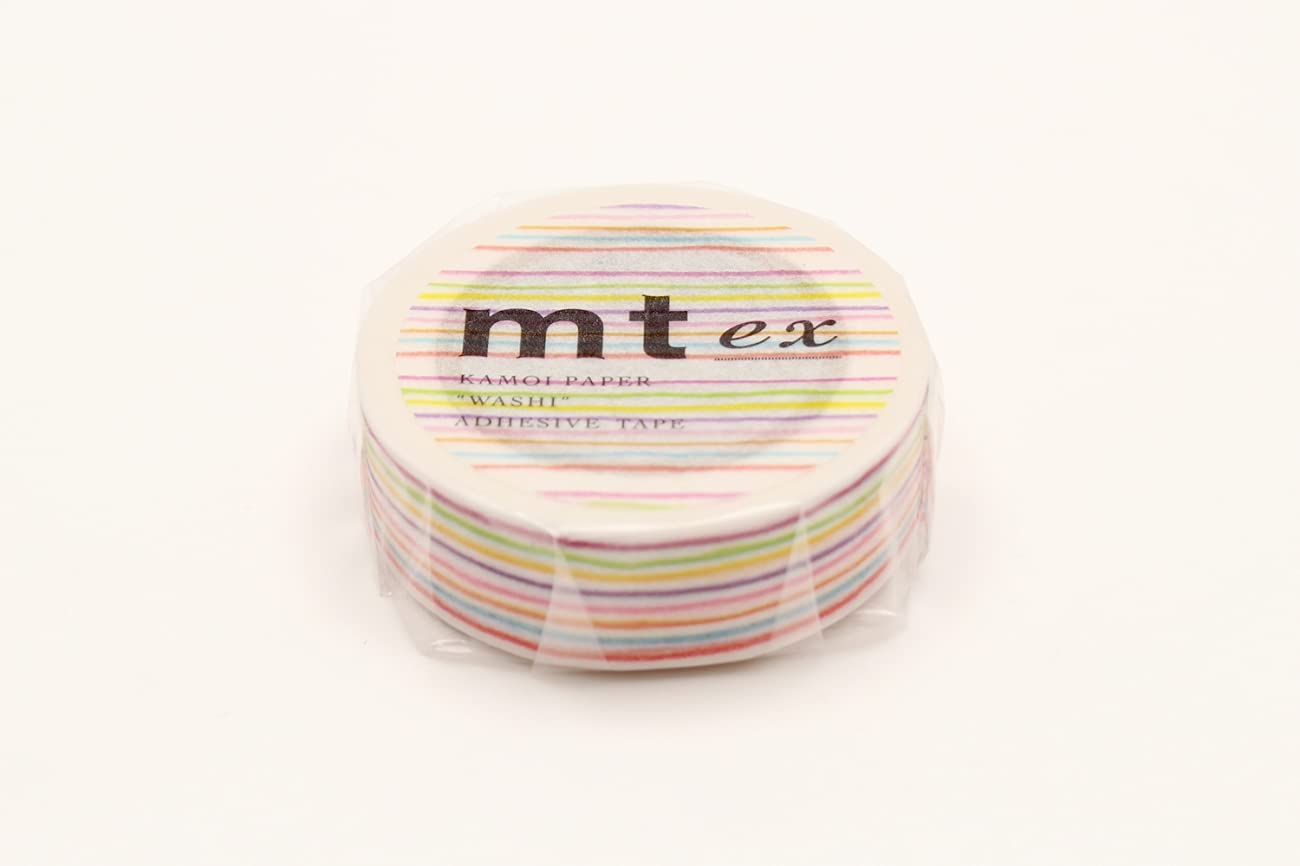 mt Washi Japanese Masking Tape EX Series, 15 mm x 10 mtrs Shade -  Iro Enpitsu Border