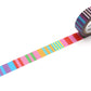 mt Washi Japanese Masking Tape ,Shade - Kapitza Candy Stripe,15mm x 7 mtrs (Pack of 1)