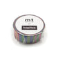 mt Washi Japanese Masking Tape ,Shade - Kapitza Candy Stripe,15mm x 7 mtrs (Pack of 1)